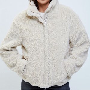 PacSun Ivory Sherpa Zip Jacket